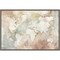 Blushing World Map by Roozbeh 23-in. W x 16-in. H. Canvas Wall Art Print Framed in Grey
